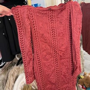 Windsor off shoulder lace dress